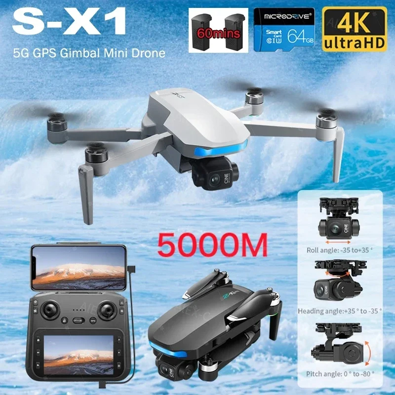 Drone X1 Rc - Mini Dron S-X1 8K Profesional con
