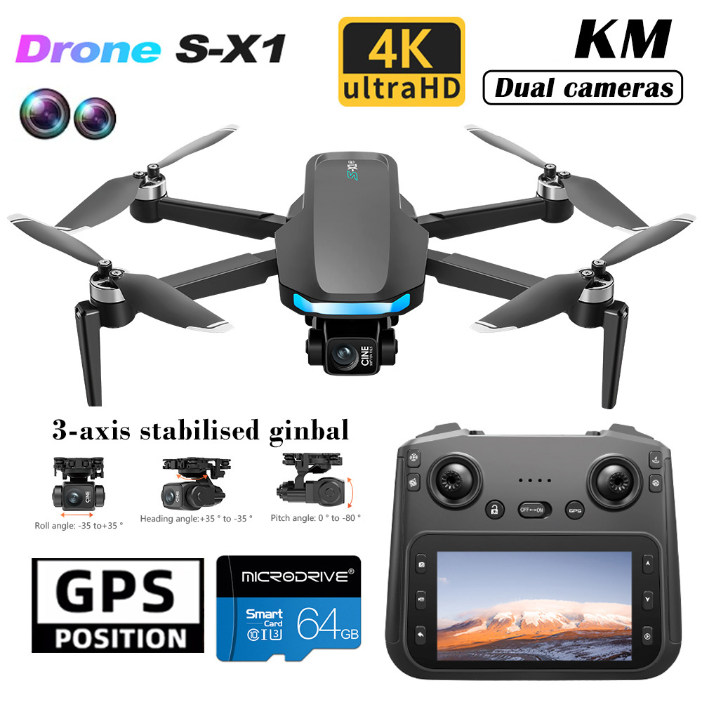 Drone X1 Rc - S-X1 nuevo Drone con pantalla cardán