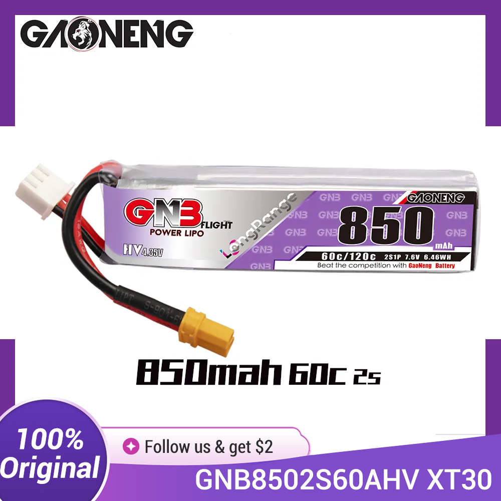 Drone Rc Race - GAONENG GNB LiPo batería 850mAh 2S