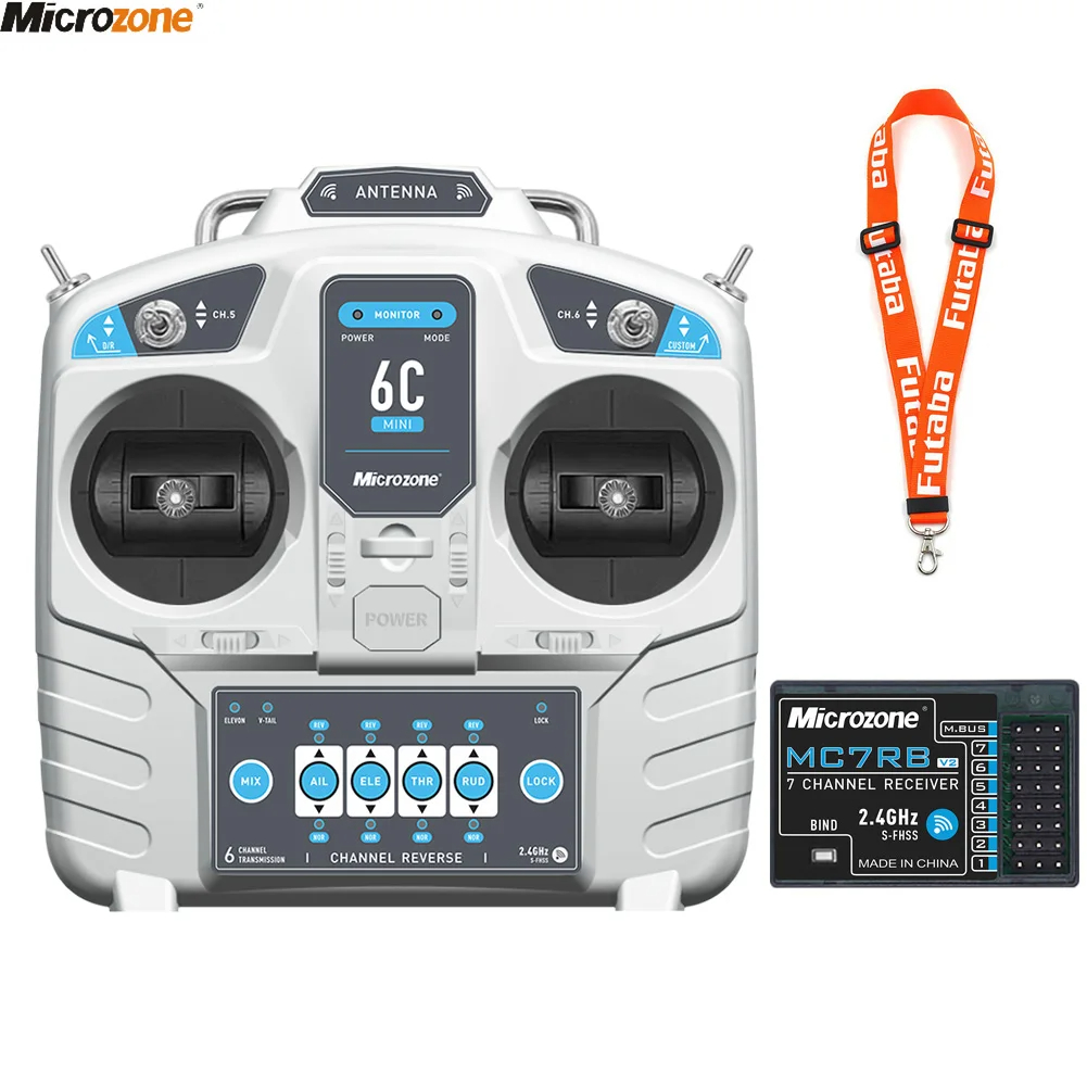 Drone Rcs - MicroZone-controlador transmisor MC6C Mini V2, 2,4G,
