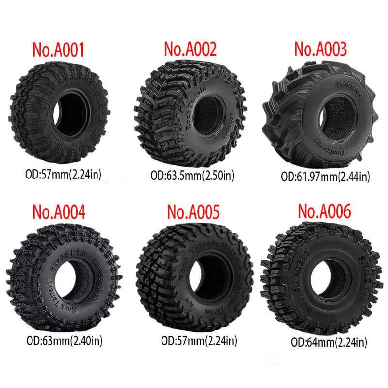 Rc Rock Crawler - 4PCS Neumáticos y Llantas de 1.0