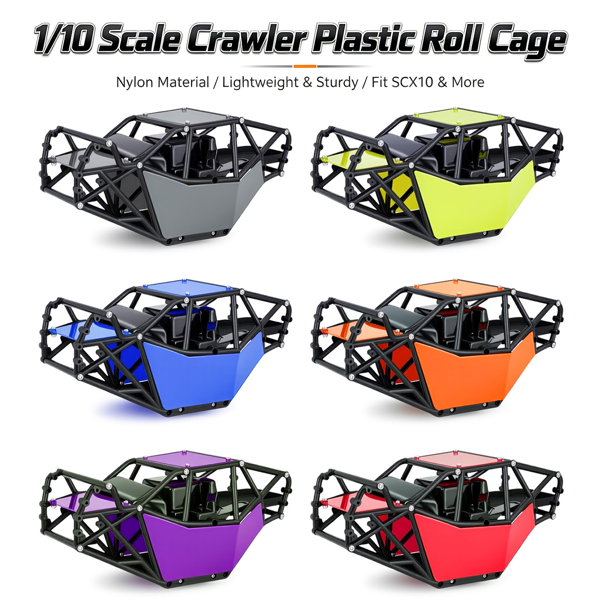 Rc Rock Crawler - Carcasa de nylon para roll cage