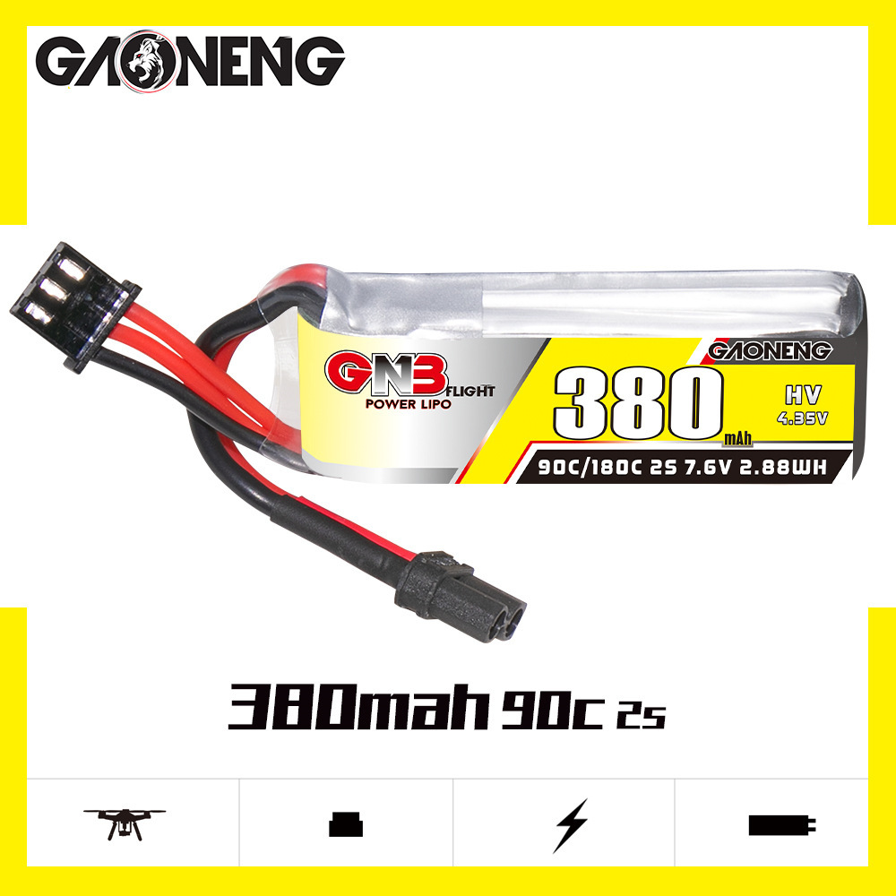 Batería Lipo GNB 2S 7,6 V 380m - Drone Rc Race reseña y precio